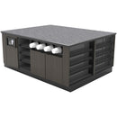 Coffee Prep Island: 81.5"L x 60"D