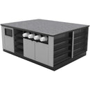 Coffee Prep Island: 81.5"L x 60"D