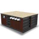 Coffee Prep Island: 81.5"L x 60"D