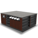 Coffee Prep Island: 81.5"L x 60"D