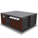 Coffee Prep Island: 81.5"L x 60"D