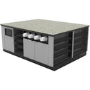 Coffee Prep Island: 81.5"L x 60"D