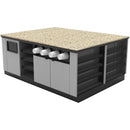 Coffee Prep Island: 81.5"L x 60"D