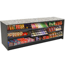 Straight Checkout Counter with Display Front Shelves & LED: 8 Ft. Counter Space