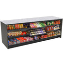 Straight Checkout Counter with Display Front Shelves & LED: 8 Ft. Counter Space