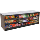 Straight Checkout Counter with Display Front Shelves & LED: 8 Ft. Counter Space