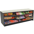 Straight Checkout Counter with Display Front Shelves & LED: 8 Ft. Counter Space