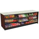 Straight Checkout Counter with Display Front Shelves & LED: 8 Ft. Counter Space
