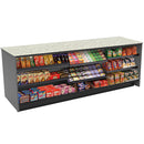 Straight Checkout Counter with Display Front Shelves & LED: 8 Ft. Counter Space