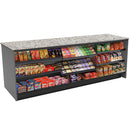 Straight Checkout Counter with Display Front Shelves & LED: 8 Ft. Counter Space