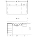 Coffee / Beverage Prep Wall Station: 67.5"L x 30"D