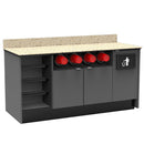 Coffee / Beverage Prep Wall Station: 67.5"L x 30"D