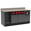 Coffee / Beverage Prep Wall Station: 67.5"L x 30"D
