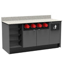 Coffee / Beverage Prep Wall Station: 67.5"L x 30"D