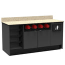 Coffee / Beverage Prep Wall Station: 67.5"L x 30"D