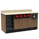 Coffee / Beverage Prep Wall Station: 67.5"L x 30"D