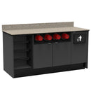 Coffee / Beverage Prep Wall Station: 67.5"L x 30"D