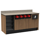 Coffee / Beverage Prep Wall Station: 67.5"L x 30"D