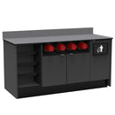 Coffee / Beverage Prep Wall Station: 67.5"L x 30"D