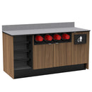 Coffee / Beverage Prep Wall Station: 67.5"L x 30"D