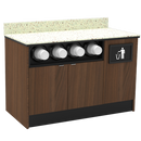 Coffee / Beverage Prep Wall Station: 51.5"L x 30"D