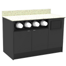 Coffee / Beverage Prep Wall Station: 51.5"L x 30"D