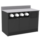 Coffee / Beverage Prep Wall Station: 51.5"L x 30"D