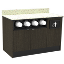 Coffee / Beverage Prep Wall Station: 51.5"L x 30"D