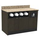 Coffee / Beverage Prep Wall Station: 51.5"L x 30"D