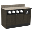 Coffee / Beverage Prep Wall Station: 51.5"L x 30"D