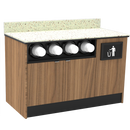 Coffee / Beverage Prep Wall Station: 51.5"L x 30"D