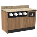 Coffee / Beverage Prep Wall Station: 51.5"L x 30"D