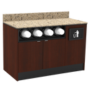 Coffee / Beverage Prep Wall Station: 51.5"L x 30"D