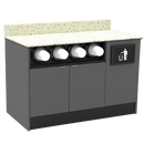 Coffee / Beverage Prep Wall Station: 51.5"L x 30"D