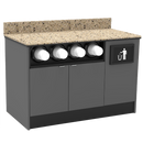 Coffee / Beverage Prep Wall Station: 51.5"L x 30"D