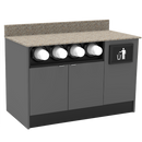 Coffee / Beverage Prep Wall Station: 51.5"L x 30"D