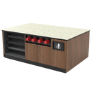 Coffee / Beverage Prep Island: 83.5"L x 60"D