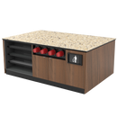 Coffee / Beverage Prep Island: 83.5"L x 60"D