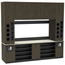 Self-Serve Beverage Station with Side Cup Dispensers: 115.5"L x 30"D
