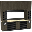 Self-Serve Beverage Station with Side Cup Dispensers: 115.5"L x 30"D