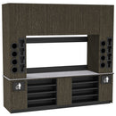Self-Serve Beverage Station with Side Cup Dispensers: 115.5"L x 30"D