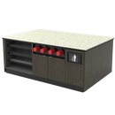 Coffee / Beverage Prep Island: 83.5"L x 60"D