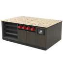 Coffee / Beverage Prep Island: 83.5"L x 60"D