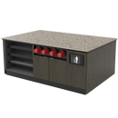 Coffee / Beverage Prep Island: 83.5"L x 60"D