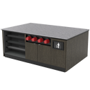 Coffee / Beverage Prep Island: 83.5"L x 60"D