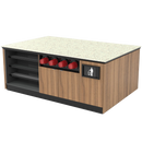 Coffee / Beverage Prep Island: 83.5"L x 60"D