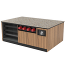 Coffee / Beverage Prep Island: 83.5"L x 60"D