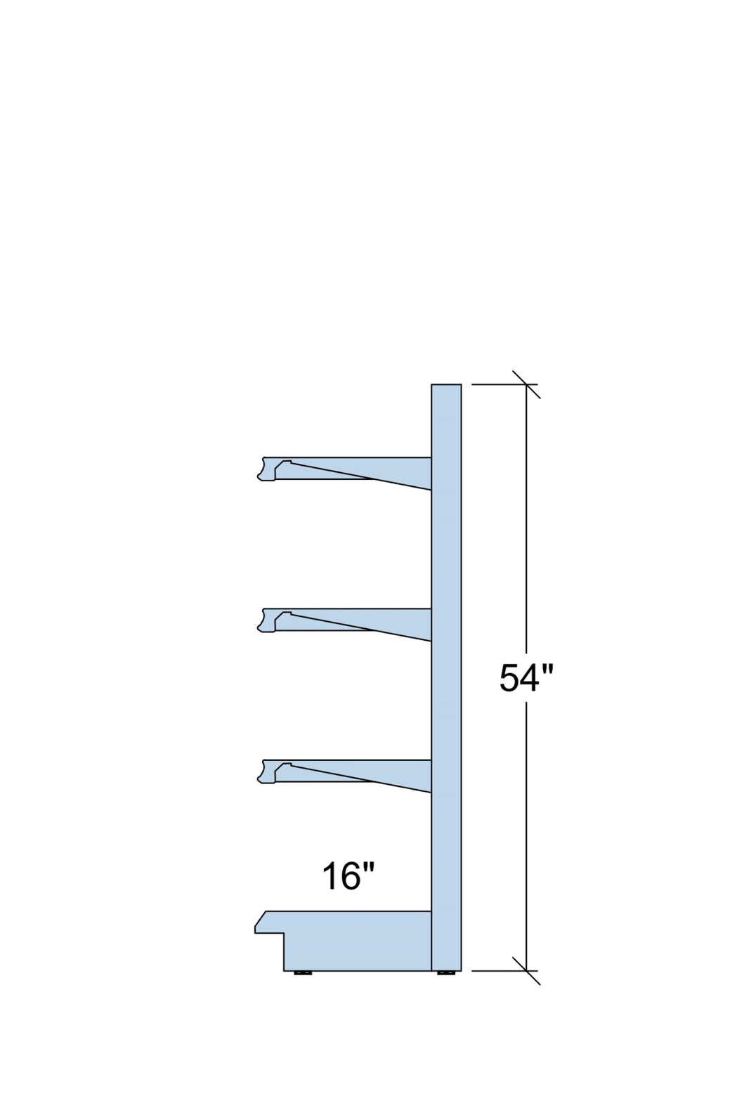 Heavy Duty Steel Wall Shelving: 54