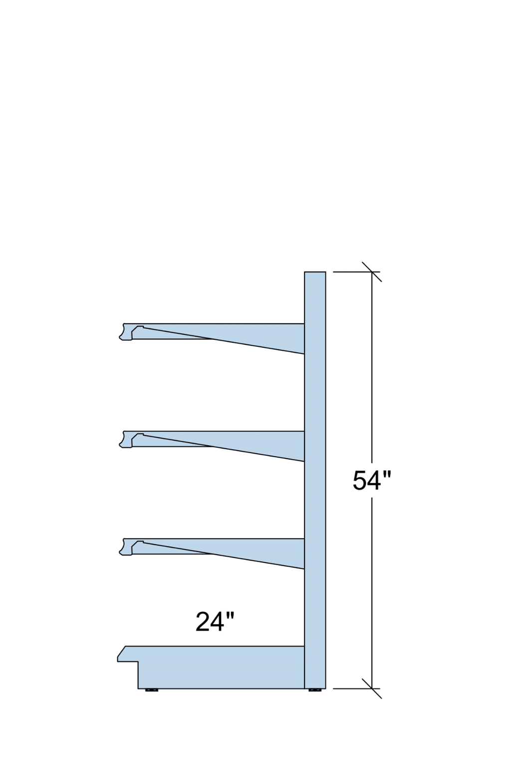 Heavy Duty Steel Wall Shelving: 54