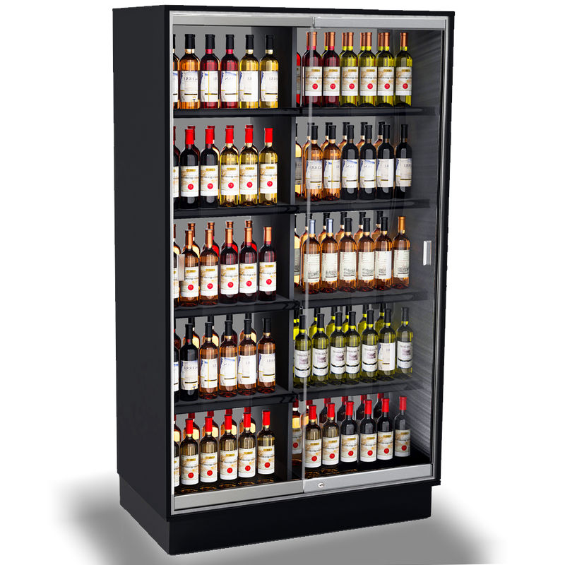 Tall Locking Display Case for Valuable Wine & Spirits